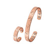 Verstelbare koperen armband met hartmotief