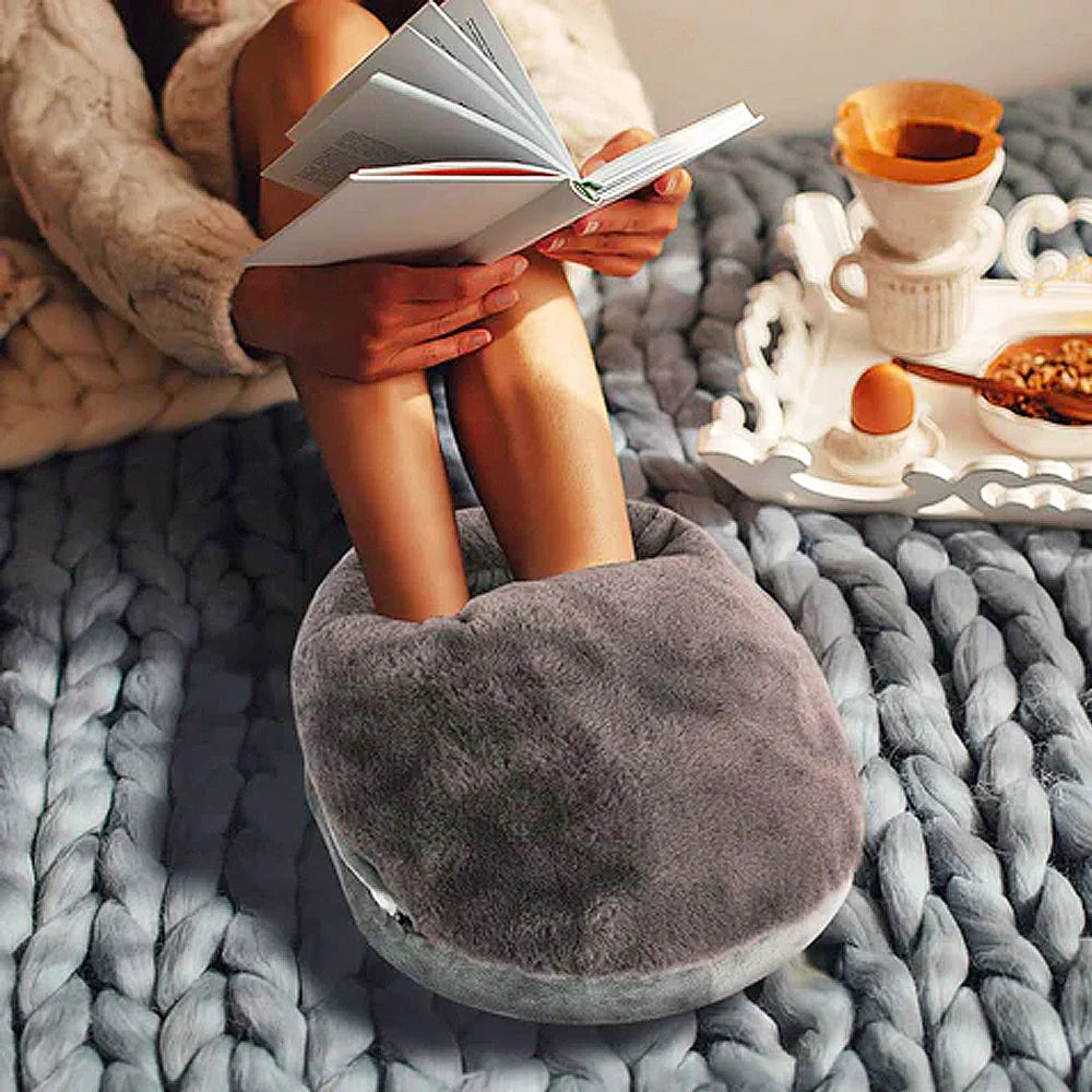 Elektrische voetenwarmer XL met instelbare warmte en wasbare voering