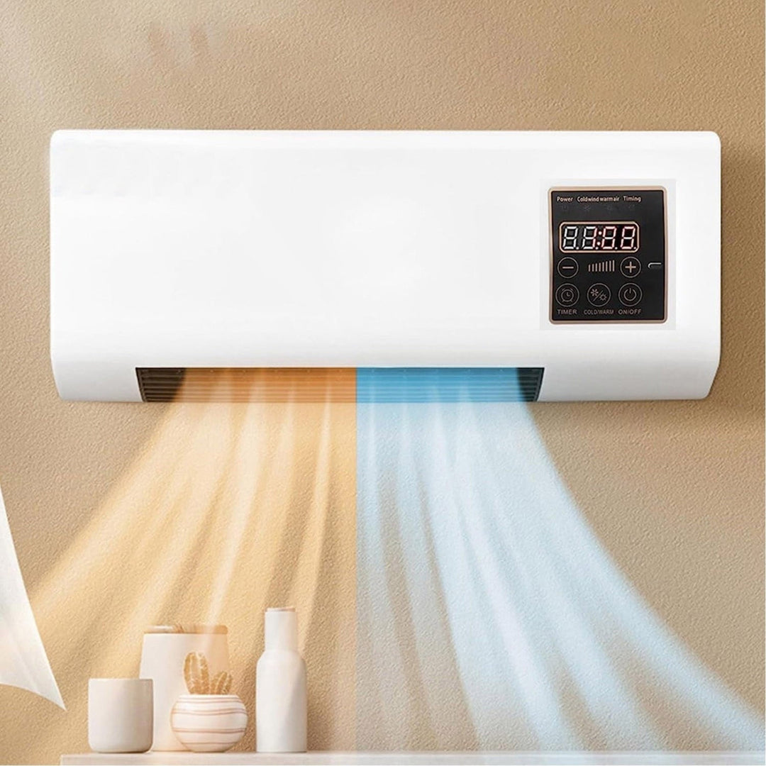 4-in-1 kanaalloze wandairco – koelen, verwarmen, ventileren, ontvochtigen, stille werking met timer