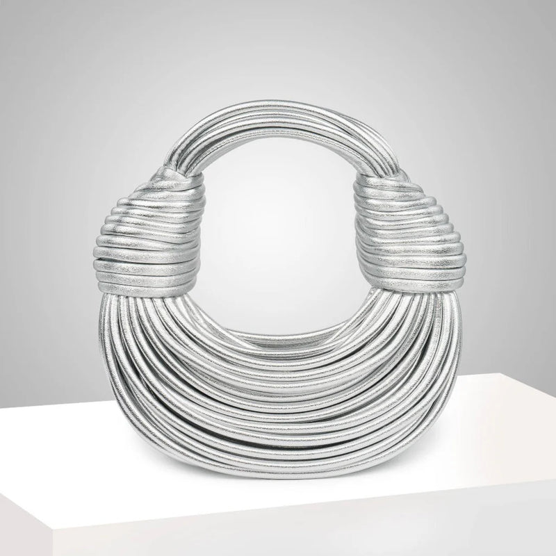 Geweven Dames Handtas met Knoopdetail