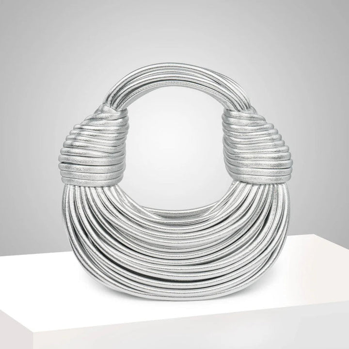 Geweven Dames Handtas met Knoopdetail