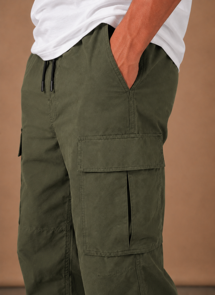 Heren Cargo Broek Relaxed Fit Straight-Leg