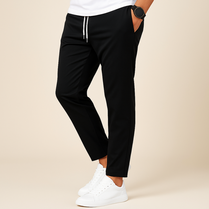 Heren slim fit trekkoordbroek