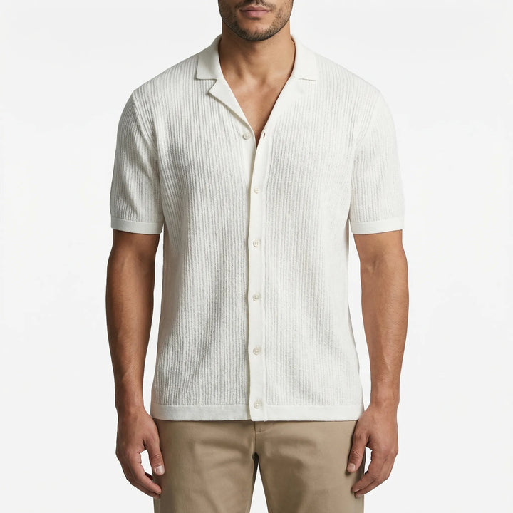 BrixonShort-Sleeve Knitted Casual Shirt