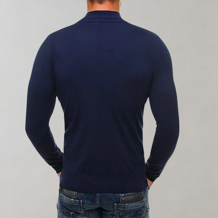 Comfortabel Sweater Met Half Zip Heren - Silvester