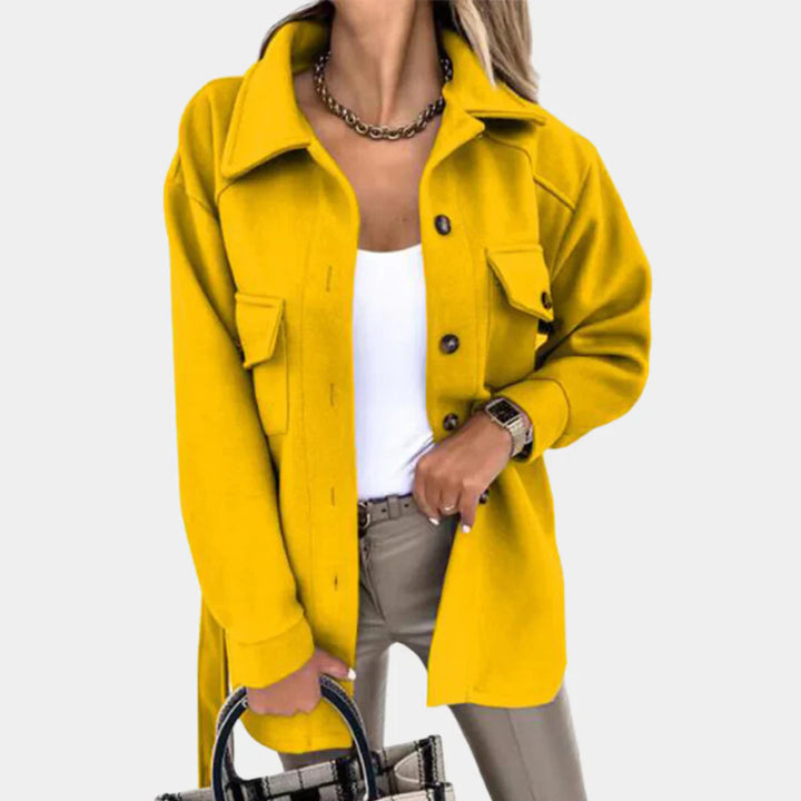 Evelina – Getailleerde Damesjas met Ceintuur