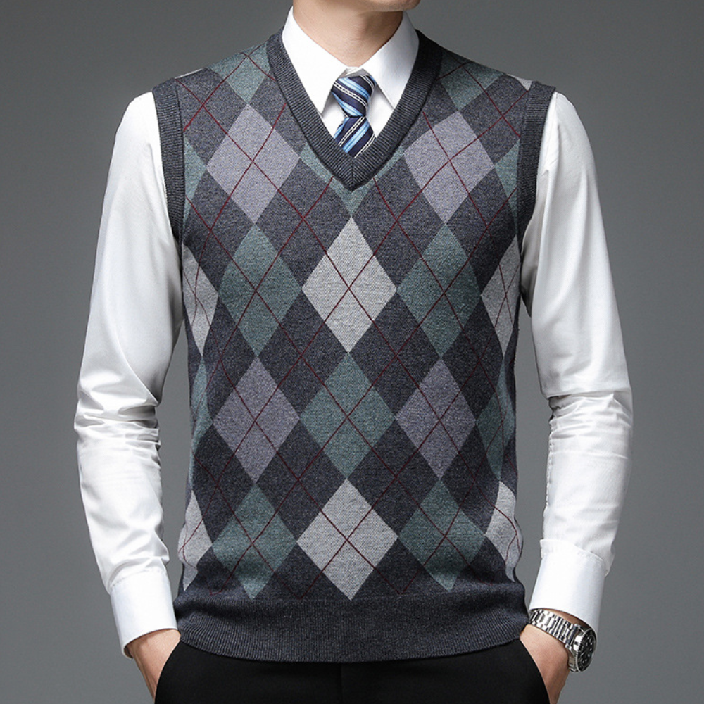 Heren Spencer met Stijlvol Argyle-Patroon - Felix