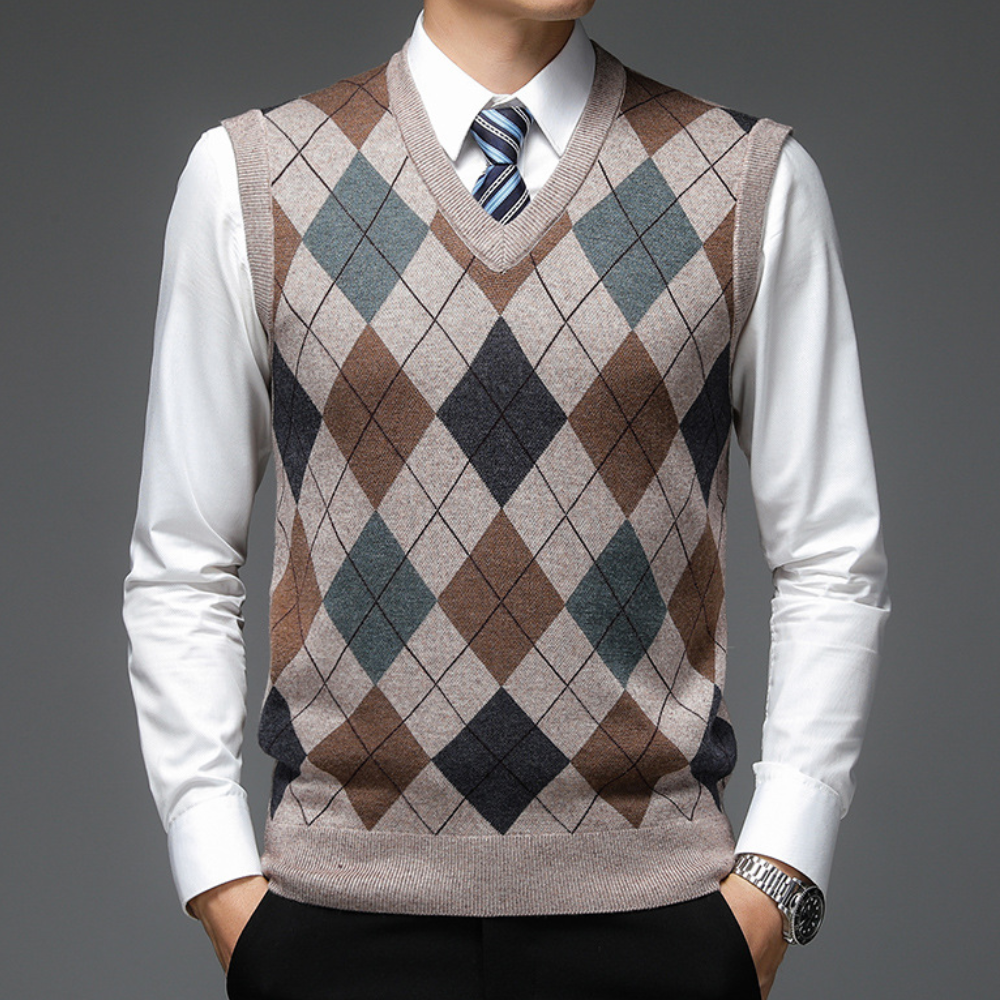 Heren Spencer met Stijlvol Argyle-Patroon - Felix