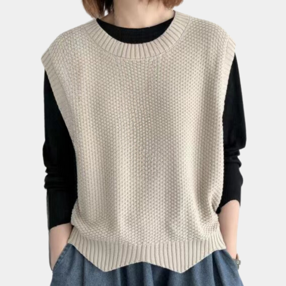 Gebreide Mouwloze Sweater Dames