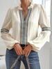 Shirt Met lange Mouwen & V-Hals Dames