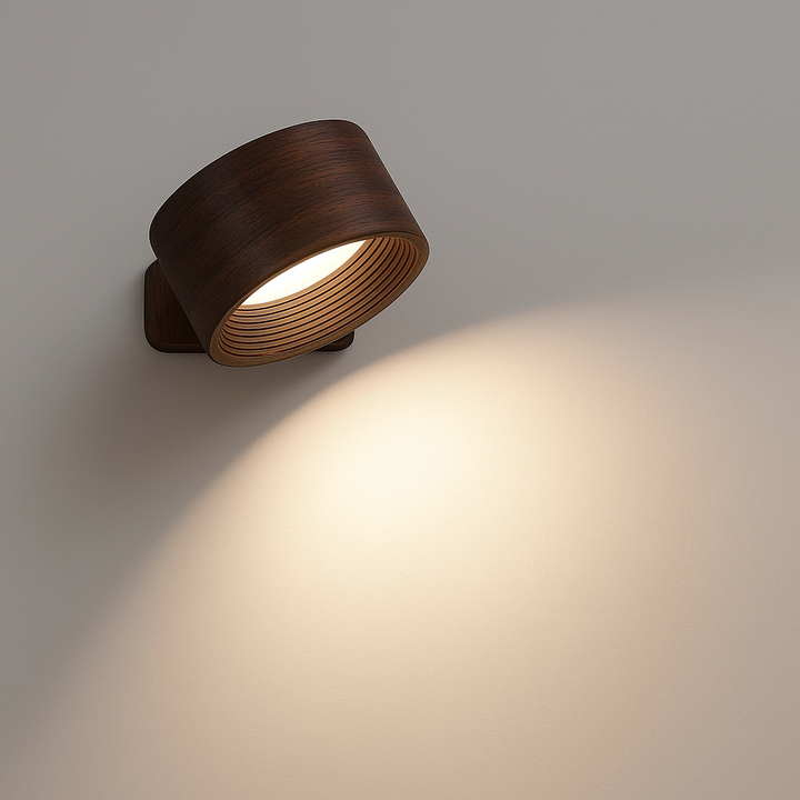 Draadloze led-wandlamp met 360° draaibare kop, touch-dimmer, 3 kleuren