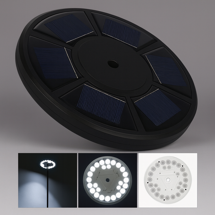 Zonne-energie vlaggenmastverlichting