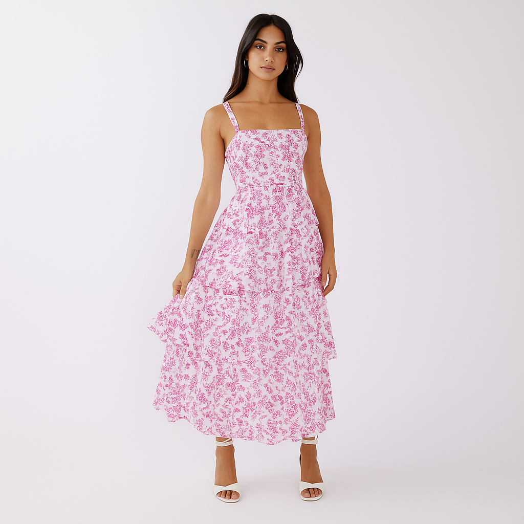 Boho bloemen maxi-jurk