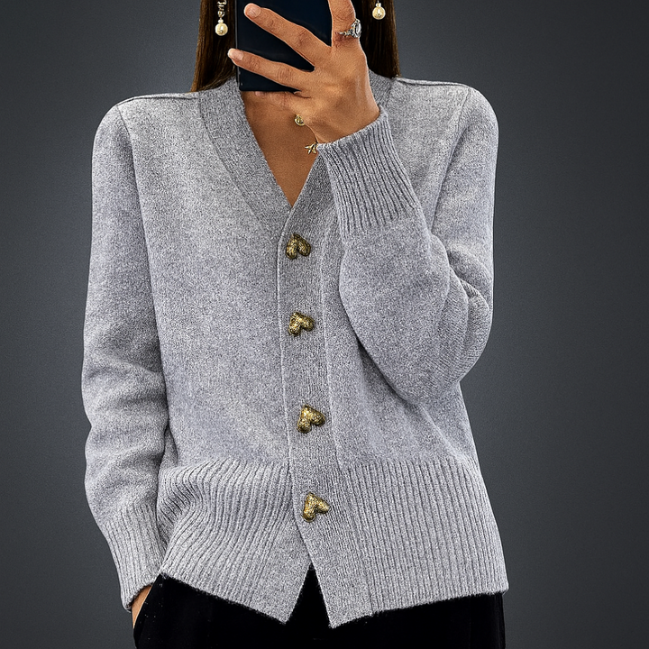Gezellige gebreide cardigan met V-hals