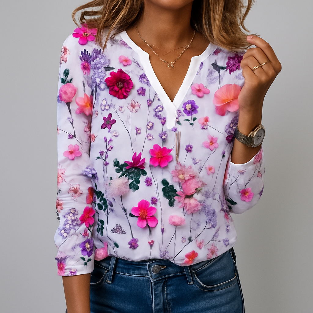 Casual blouse met bloemenprint