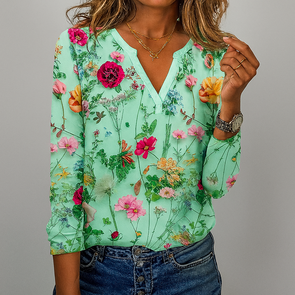 Casual blouse met bloemenprint
