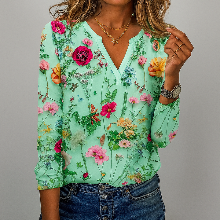 Casual blouse met bloemenprint