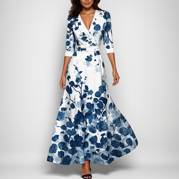 Zomerklare bohemian maxi-jurk met V-hals