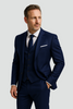 Heren slim-fit formeel driedelig pak met gilet