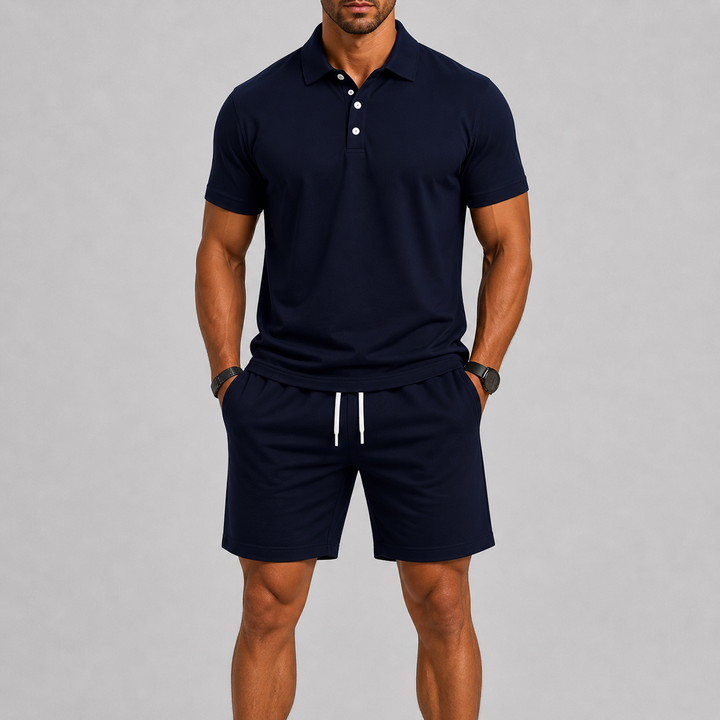 Lunelle | Heren Zomerse Sportset Polo & Shorts Lichtgewicht Comfort