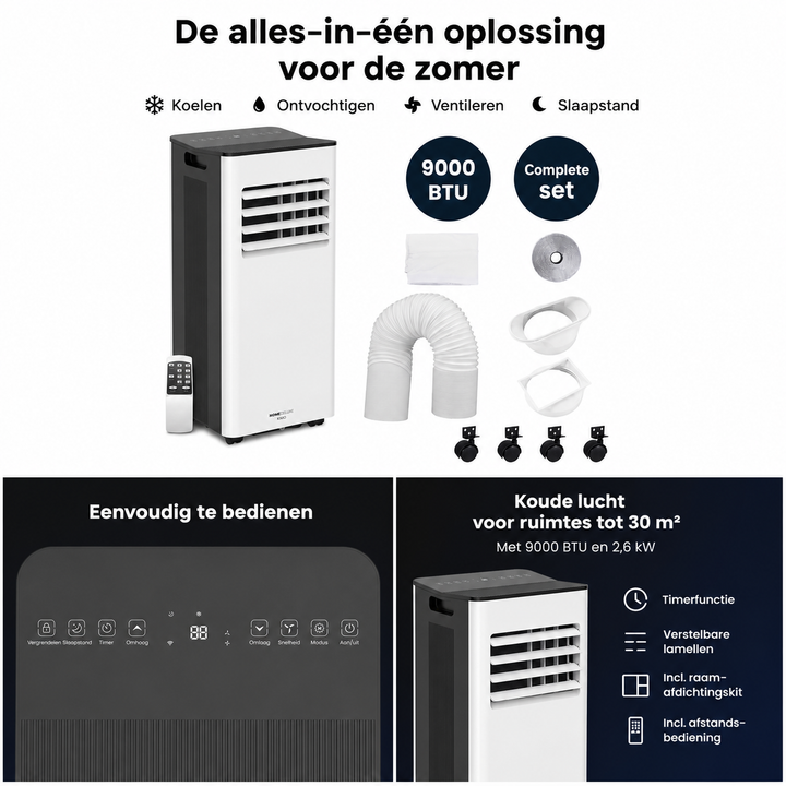 Mobiele Airconditioner Kimo 9000 BTU Met Wifi