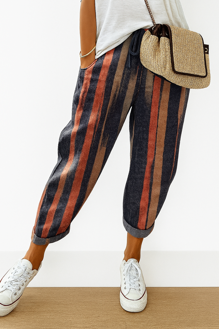 Losse bedrukte damesbroek