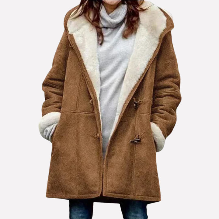 Damesjas met Capuchon en Toggle Sluiting