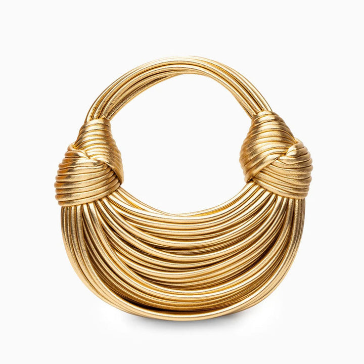 Geweven Dames Handtas met Knoopdetail