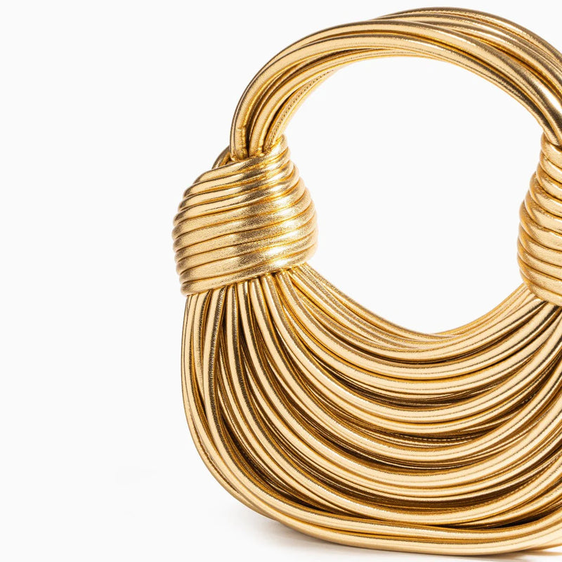 Geweven Dames Handtas met Knoopdetail