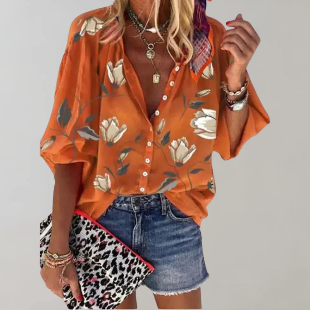 Zomerse Blouse met Bloemenprint