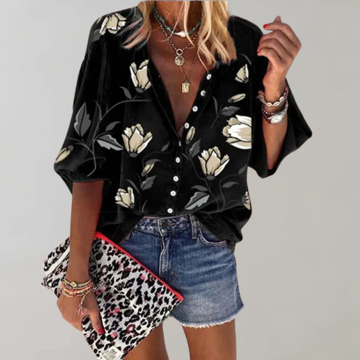 Zomerse Blouse met Bloemenprint