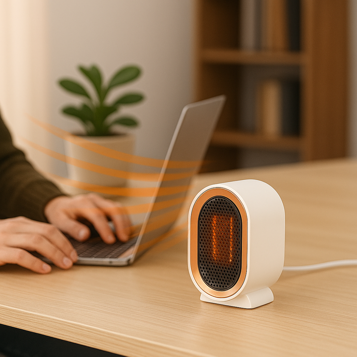Keramische ventilatorkachel met twee standen, stil onder 36 dB