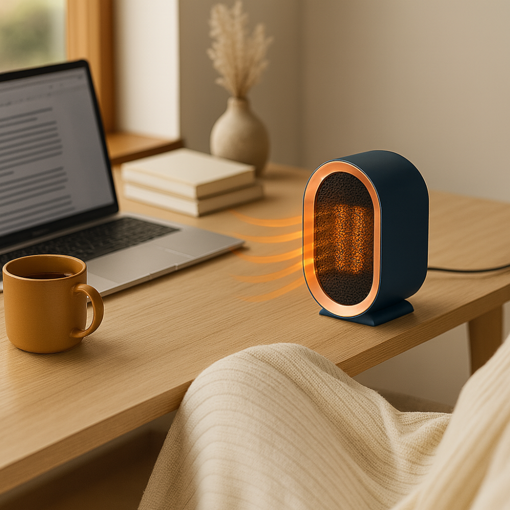 Keramische ventilatorkachel met twee standen, stil onder 36 dB