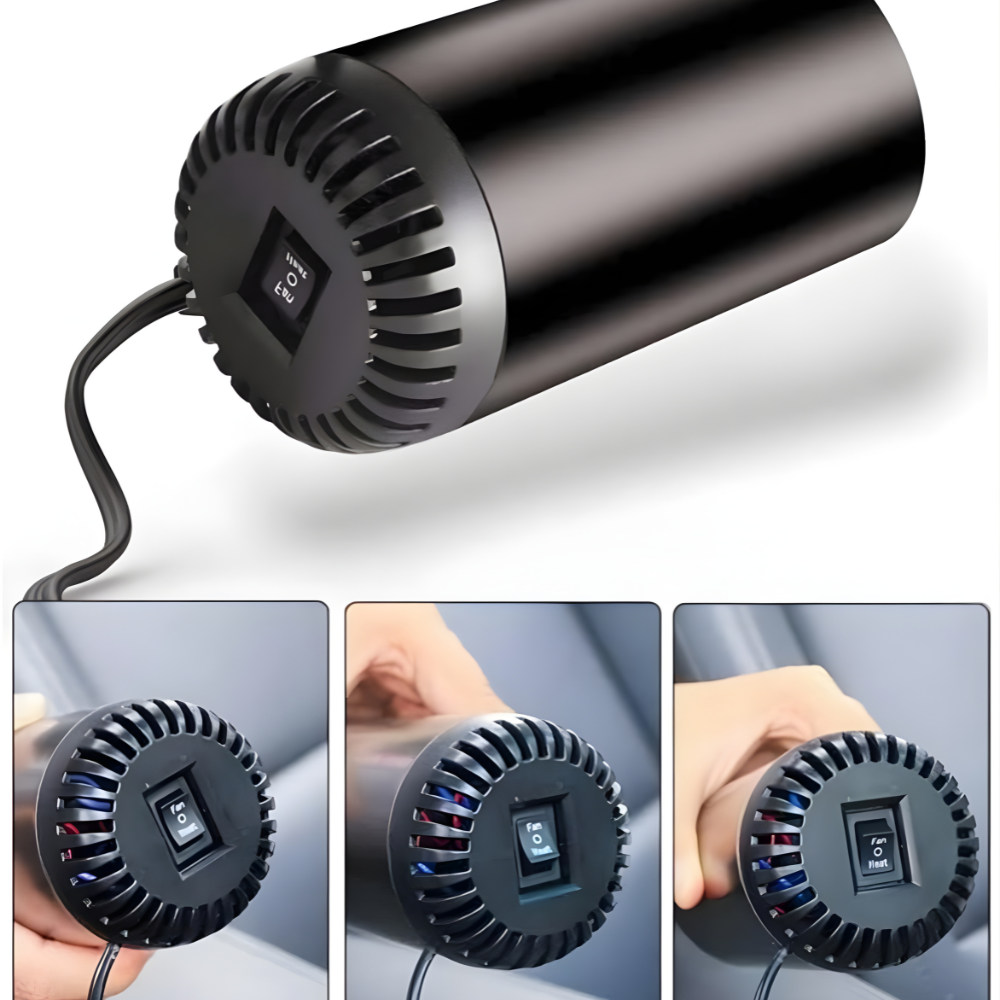 Compacte 12V autoverwarming 150W met handvat en koelstand
