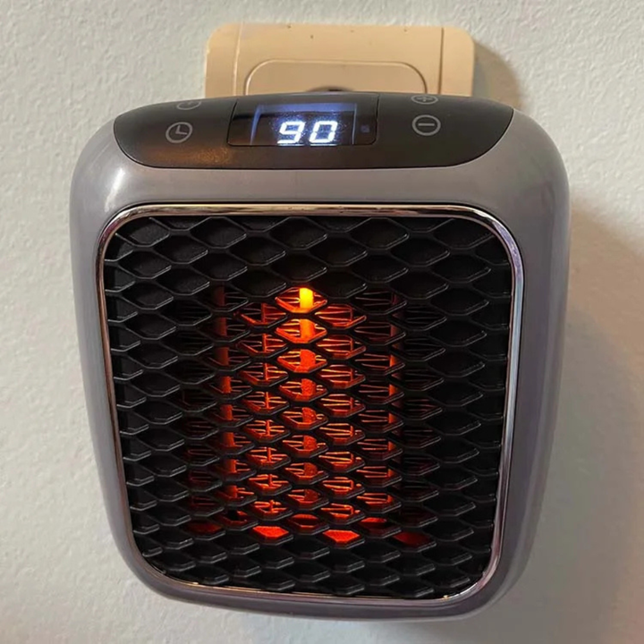 Zuinige kachel 800W met kantelbeveiliging, maar 1,2 kg