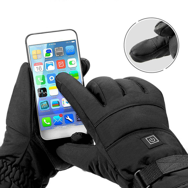 Waterdichte verwarmde handschoenen met touchscreenfunctie