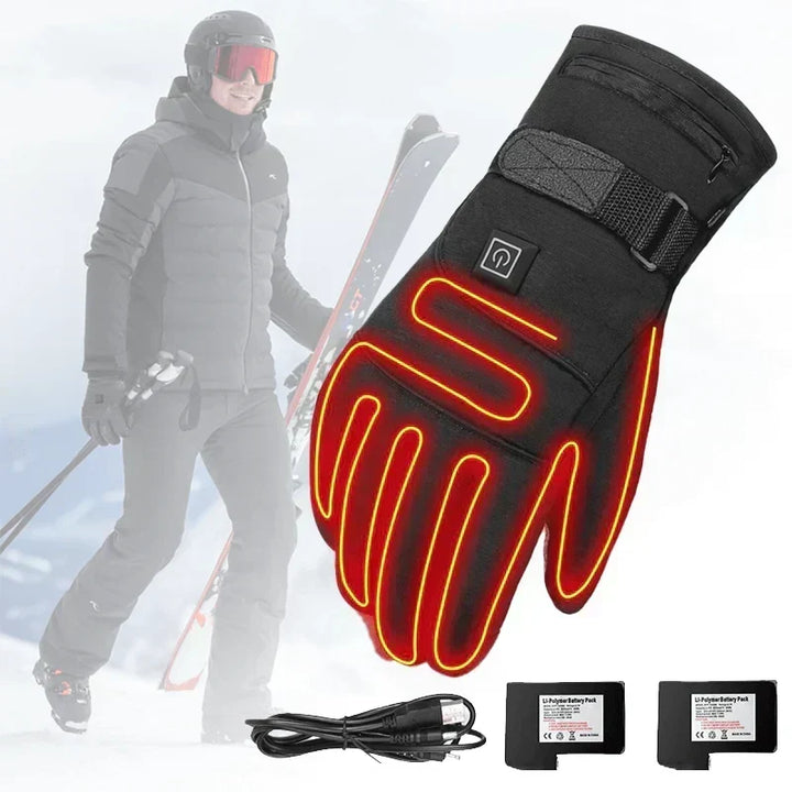 Waterdichte verwarmde handschoenen met touchscreenfunctie