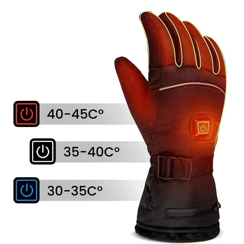 Waterdichte verwarmde handschoenen met touchscreenfunctie