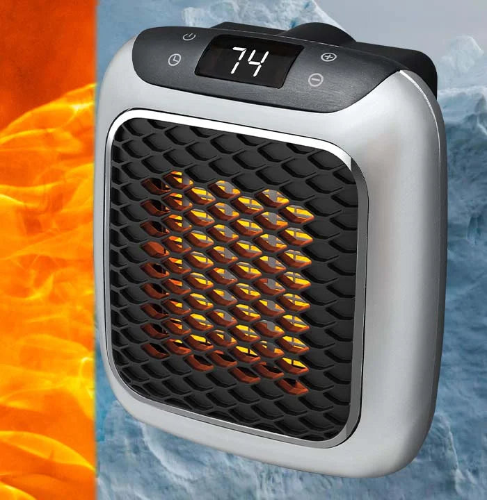 Draagbare keramische kachel 800 W met timer en valbeveiliging