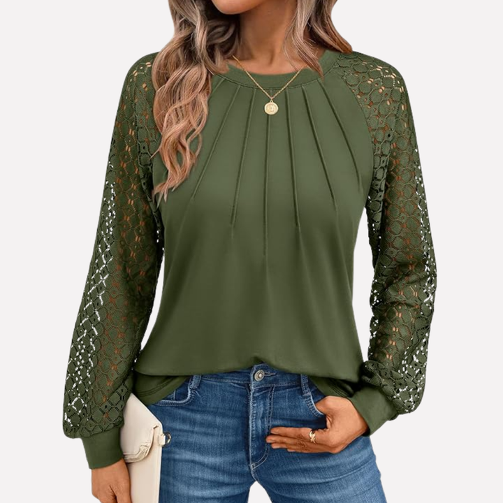 Plooibare Kant Lange-Mouwen Shirt