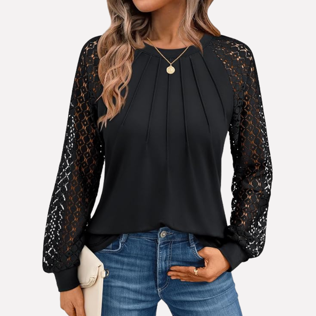 Plooibare Kant Lange-Mouwen Shirt