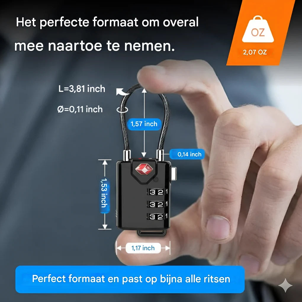 TSA-Goedgekeurde Kabel Bagagesloten