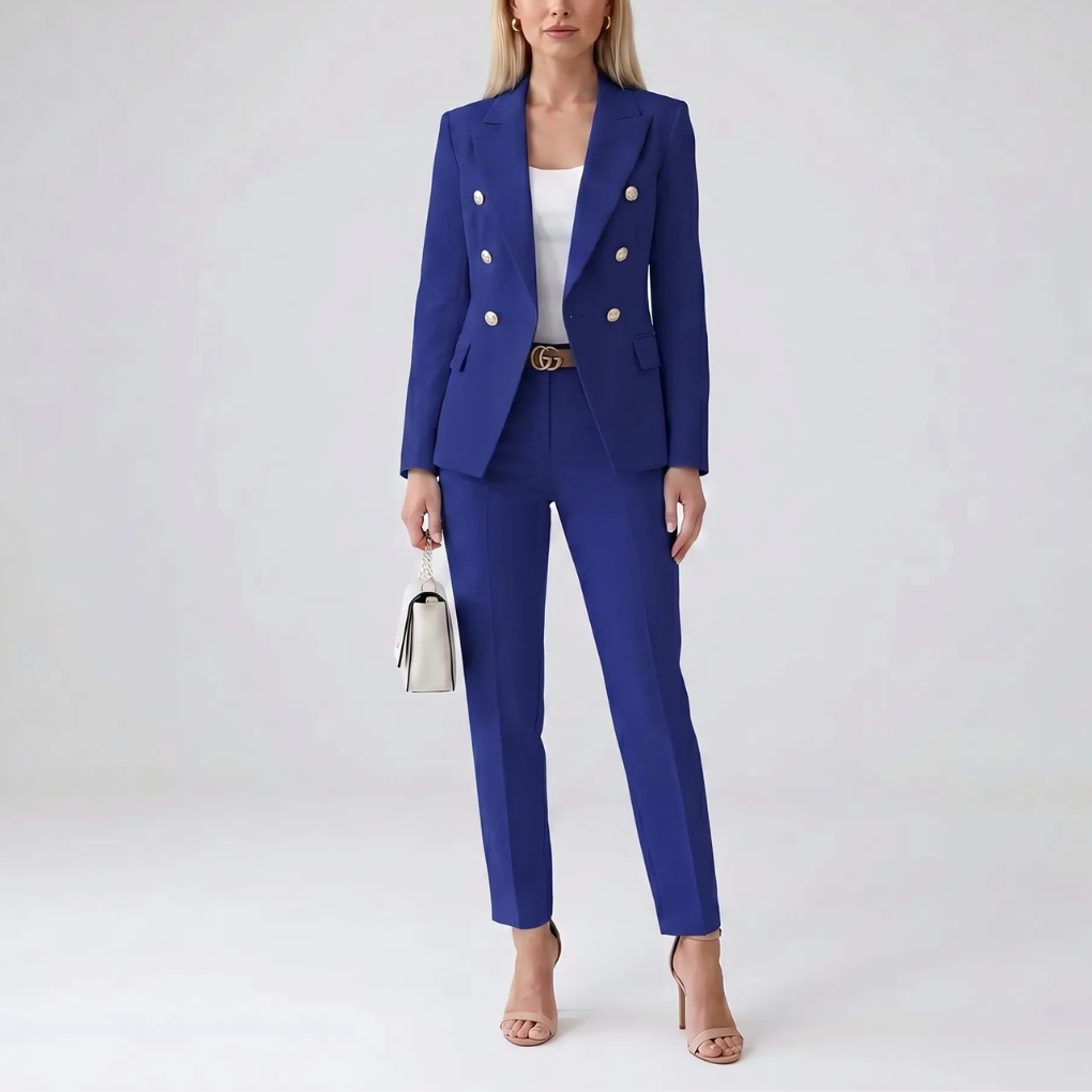 Twee-Delige Set met Jack en Rechte-Pijp Broek