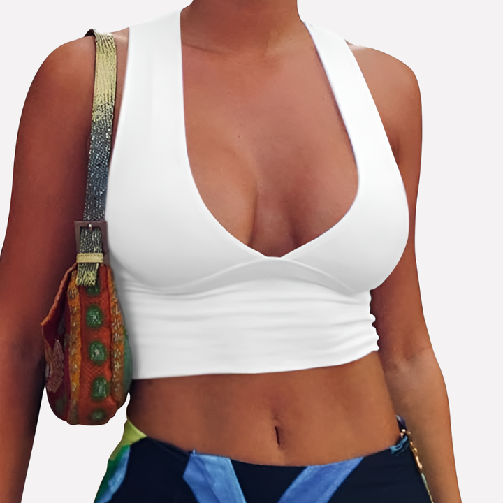 Vrouwen Cutout Racerback Cropped Top