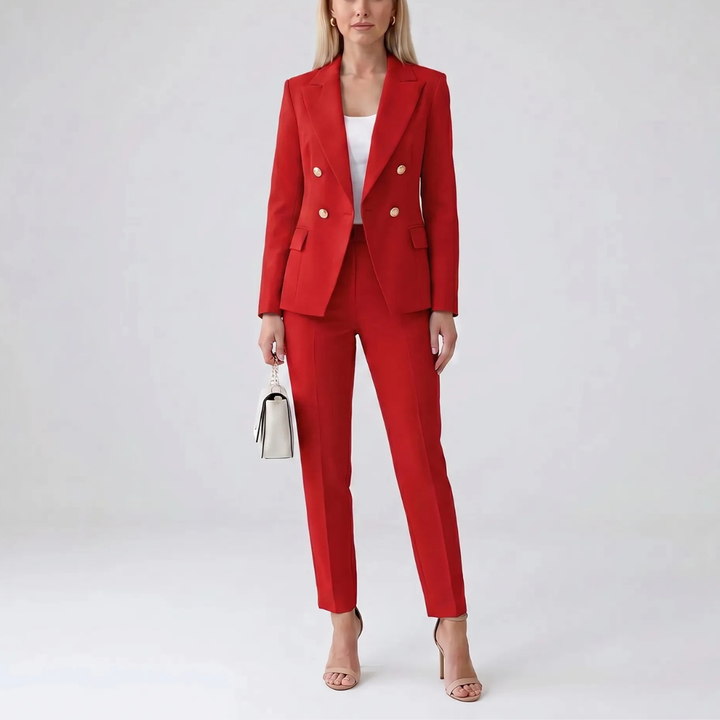 Twee-Delige Set met Jack en Rechte-Pijp Broek