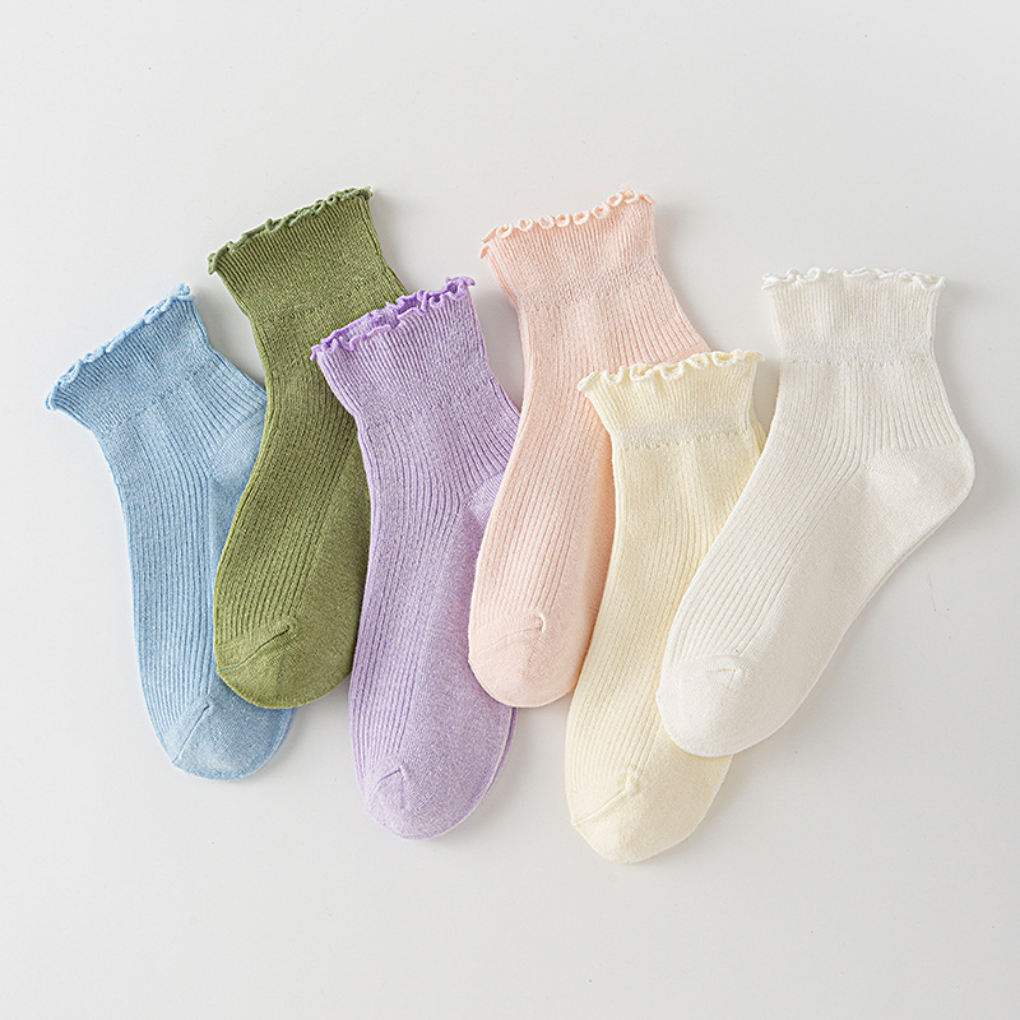 Vrouwen Ruffle Enkel Sokken