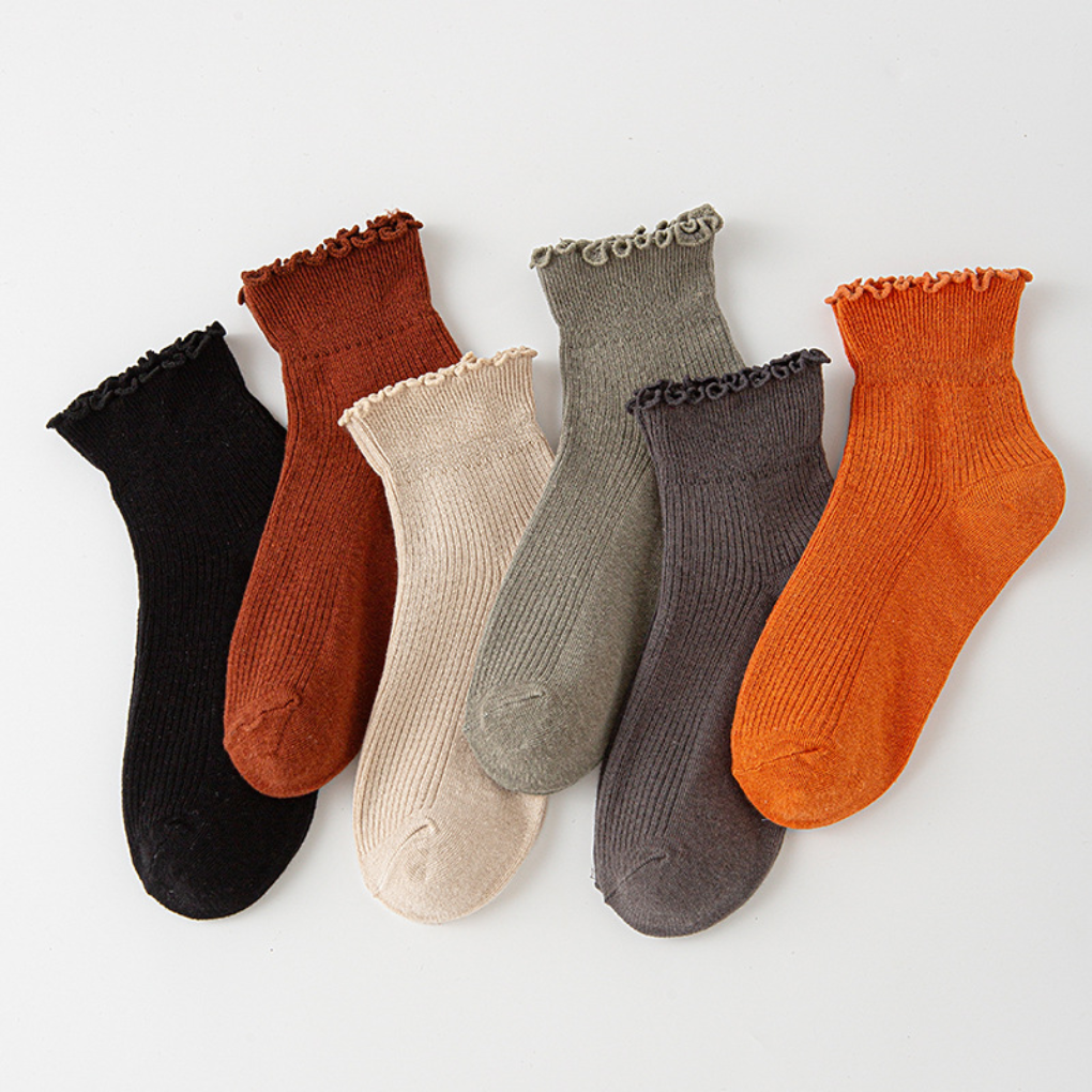 Vrouwen Ruffle Enkel Sokken