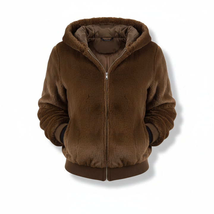 Fluffy Vest Met Capuchon - Christina