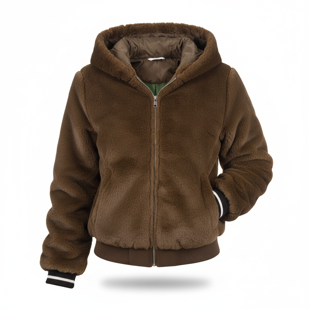Fluffy Vest Met Capuchon - Christina