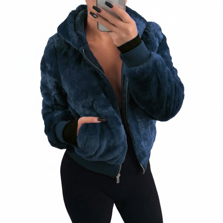 Fluffy Vest Met Capuchon - Christina